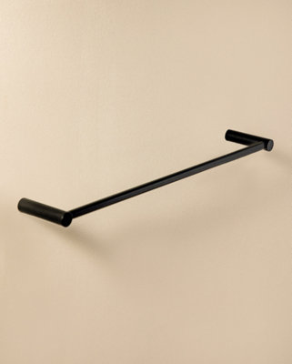 Cosmic Towel Rail Matt Black Logic (40Cm) from B&Q