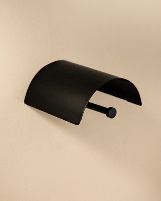 Cosmic Paper Holder With Cover Matt Black Logic from B&Q