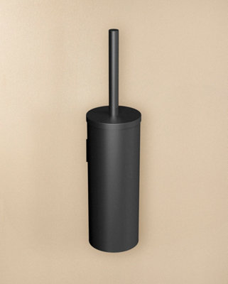Cosmic Black Toilet Brush, Wall-Mounted, Matt Logic Collection Size 39