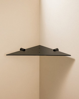Cosmic Corner Bathroom ShelfBathroom Organizer32CmMatt BlackLogic Collection