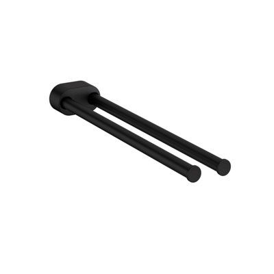 Cosmic Swivel Towel Rack Matt Black Architect Sp (40Cm) from B&Q