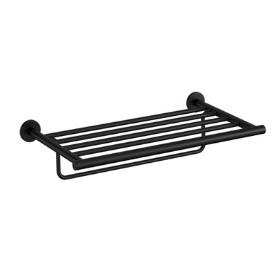 Cosmic Towel Rack Shelf Matt Black Architect Sp (56Cm) from B&Q