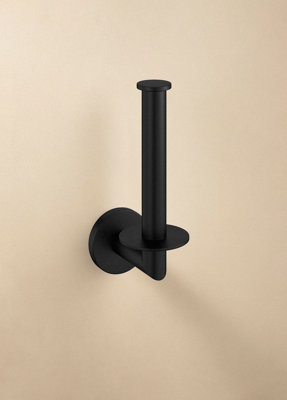 Cosmic Vertical Paper Holder Matt Black Architect Sp from B&Q