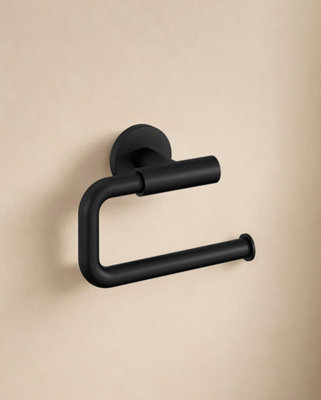 Cosmic Paper Holder Without Cover Matt Black Architect Sp from B&Q