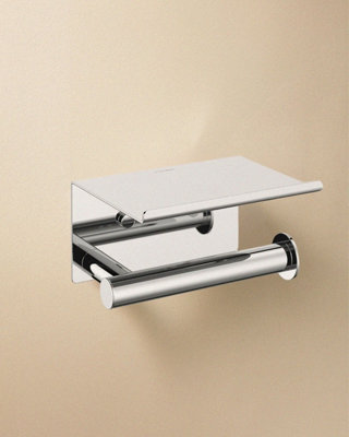 Cosmic Paper Holder With Cover Chrome Architect Sp from B&Q
