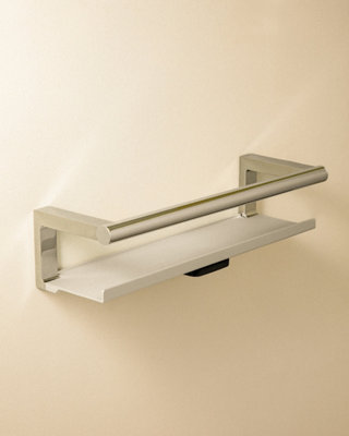 Cosmic Bathroom ShelfBathroom OrganizerWith Glass WiperChrome Architect S+ Collection