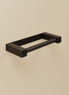 Cosmic Toilet Roll HolderBlack MattWall-Mounted7,5 Cm. Collection Metric from B&Q