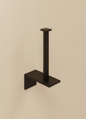 Cosmic Toilet Roll HolderBlack MattWall-Mounted9 Cm. Collection Metric from B&Q
