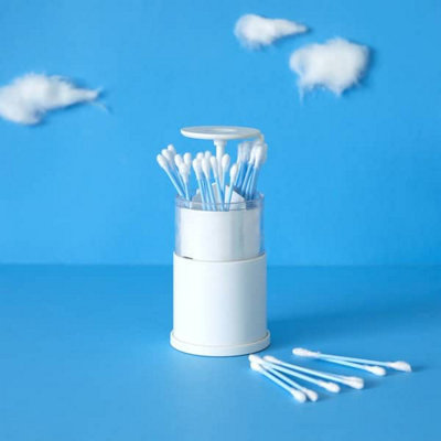 Balvi Pop Up Cotton Bud Toothpick Storage Holder Dispenser from B&Q
