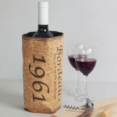 Balvi Wine Cooler Cork Brown Colour With Wine Bottle Cork Design Nylon 21X40X0,3 Cm from B&Q