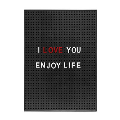 Balvi Magnetic A5 Size Peg Memo BoardBillboard Black Includes Letters & Numbers from B&Q