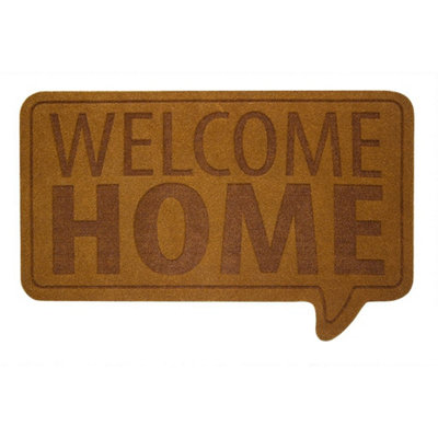 Balvi Welcome Home Doormat Novelty Unique Front Entrance Doormats Brown from B&Q