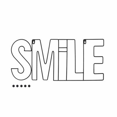 Balvi Smile Metal Black Magnetic Photo Holder Holds 5 Pictures from B&Q