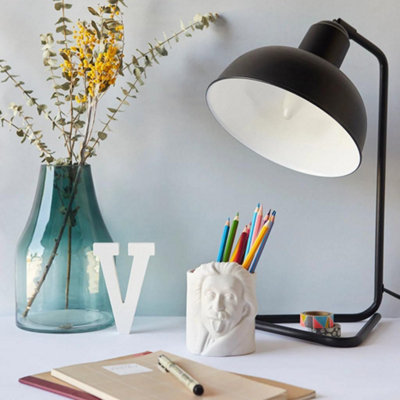 Balvi Albert Einstein Inspired White Coloured Ceramic Pen Pencil Pot Holder Office Stationary Organiser from B&Q