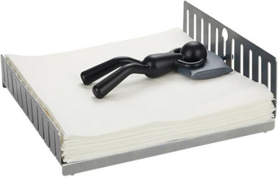Balvi Napkin Holder Nap Colour Silver/black Bed-Shaped With Weight As Character Napping Napkins from B&Q