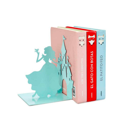 Balvi Bookend Decorative Princess Fairy Tale Princess Castle Turquoise Upright Book Ends For Shelves from B&Q