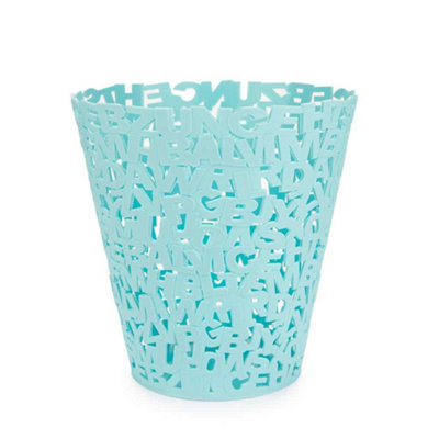Balvi Turquoise Wastepaper Basket,dust Bin, Office Paper Bin, Letters ,plastic