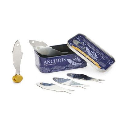 Balvi 6Pc Anchovy Anchovies Shaped Snack Fork And Collectable Tin from B&Q