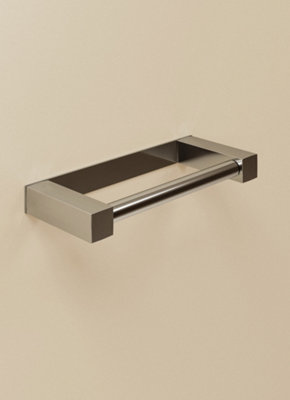 Cosmic Toilet Roll HolderSilver GlossWall-Mounted7,5 Cm. Collection Metric from B&Q