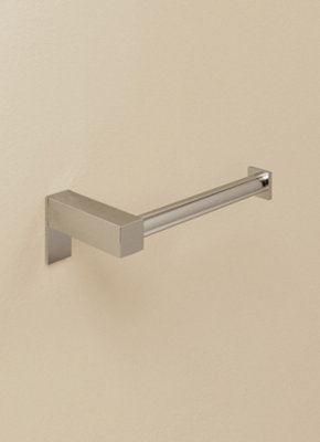 Cosmic Toilet Roll HolderSilver GlossWall-Mounted8 Cm. Collection Metric from B&Q