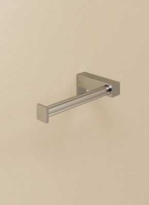 Cosmic Toilet Roll HolderSilver GlossWall-Mounted8 Cm. Collection Metric from B&Q