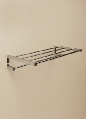 Cosmic Towel RackChromeMetric Collection from B&Q