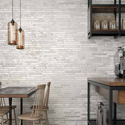 Ceramica Harlem White 150mm X 450mm Ceramic Wall Tile (Pack Of 16 W/ Coverage Of 1.08M2) from B&Q