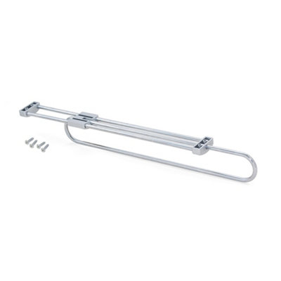 Emuca Self Pull-Out Wardrobe Rail300Silver PaintedSteel And Plastic from B&Q