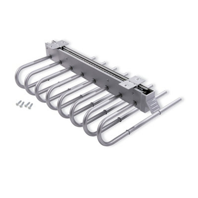 Emuca Pull-Out Trouser RackLeftSilver PaintedSteel And Plastic from B&Q