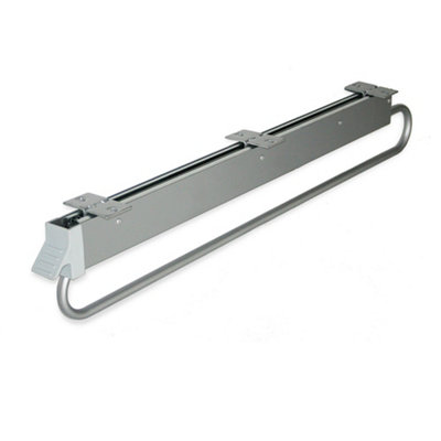 B&Q -  Self Extractable Hanger For Very Deep Wardrobes800Silver PaintedSteel And Plastic