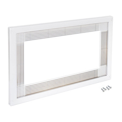Emuca Microwave Oven FrameFor Recessed Mounting In Kitchen Units600mm Module600X400mmPlasticWhite from B&Q