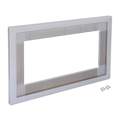 Emuca Microwave FrameFor Recessed Mounting In Kitchen UnitsModule 600mm600X400mmPlasticSilver Painted Aluminium from B&Q