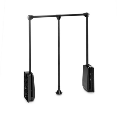B&Q -  Hang Pull Down Wardrobe Rail Lift600830Black PaintedSteel And Plastic