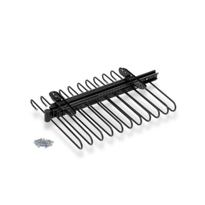 Emuca Pull-Out Trouser RackBlack PaintedSteel from B&Q