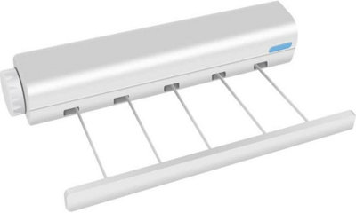 B&Q Retractable Clothesline, Five Adjustable Length Lines, Suitable For Drying Laundry Indoors And Outdoors, High Load Capacity