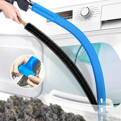 B&Q Dryer Vent Cleaning Kit With Hose Nozzle And Lint Brush For Vacuum Cleaners
