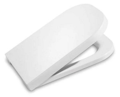B&Q -  Roca The Gap Compact Seat Clean Rim Soft Close Seat A801732002 Modern Square Design 225mm Hinge Space