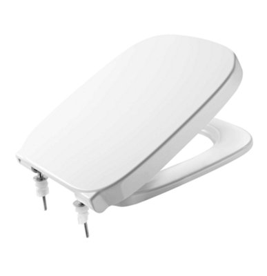 B&Q -  Roca Debba Square Replacement Seat With Soft Close Hinges White Z8019B200U