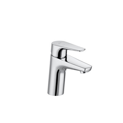 Roca Atlas Cold Start Basin Mixer Tap Smooth Body 1/2 Inch Tails Chrome 5A3290C0R from B&Q