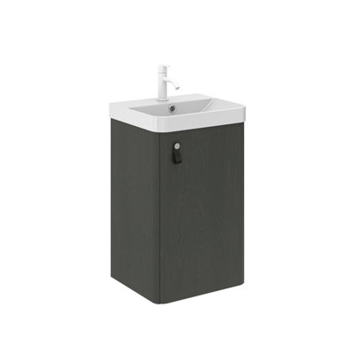 Roca Costa Unik Vanity Unit 1 Door 410mm Nature Grey A851746518 from B&Q