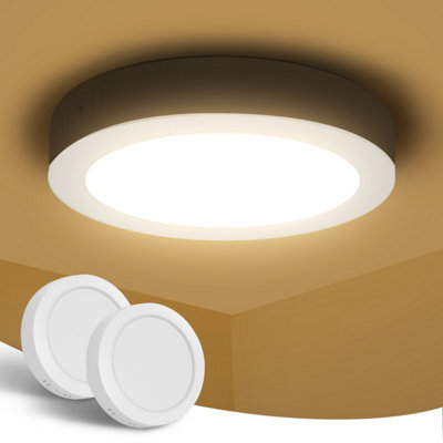 Aigostar 12W Led Ceiling Lights1300Lm Round Led 3000K Warm White Pack Of 2 from B&Q