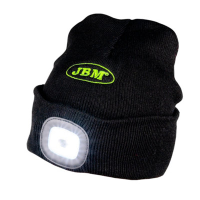 JBM Led Flashlight Hat 25Lm 60Lm 120Lm Rechargeable Lighting Working Camping from B&Q