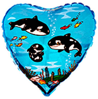 Flexmetal Heart Whales 18" Foil Balloon Party DecorationSuitable For Air Or Helium from B&Q