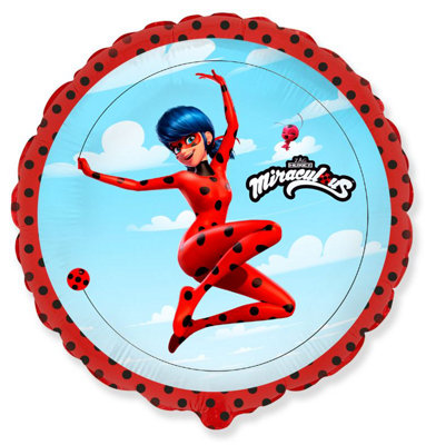 Flexmetal Miraculous Jumping 18" Round Foil Balloon Party DecorationSuitable For Air Or Helium from B&Q