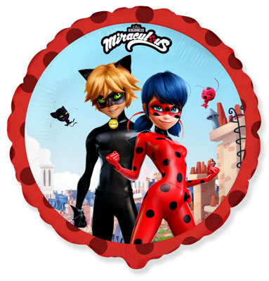 Flexmetal Miraculous Street 18" Round Foil Balloon Party DecorationSuitable For Air Or Helium from B&Q