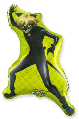 Flexmetal Miraculous Cat Noir 35"  Super Shape Foil Balloon Party DecorationSuitable For Air Or Helium from B&Q
