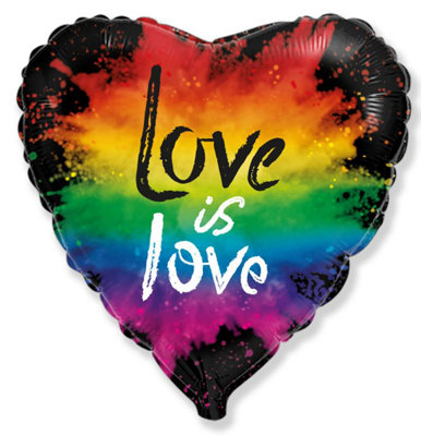 Flexmetal Pride Love Is Love 18" Heart Foil Balloon Party DecorationSuitable For Air Or Helium from B&Q