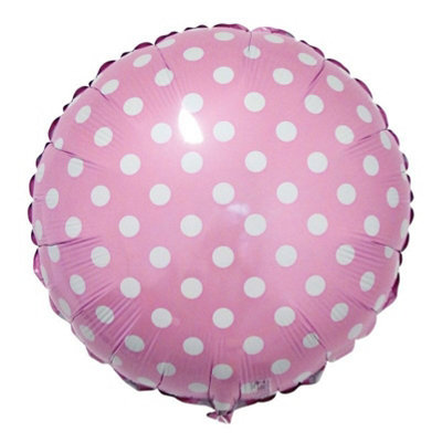 Flexmetal Spots Round Baby Pink 18" Foil Balloon Party DecorationSuitable For Air Or Helium from B&Q