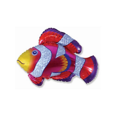 Flexmetal Clown Fish 35" Foil Balloon Party DecorationSuitable For Air Or Helium from B&Q