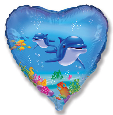 Flexmetal Happy Dolphin 18" Foil Balloon Party DecorationSuitable For Air Or Helium from B&Q